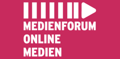 Logo von Medienforum Online-Medien: Aufgereihte abstrahierte Buchrücken